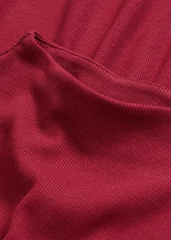 bonprix bonprix Camiseta acanalada de manga larga Rojo rubí Hot