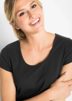 bonprix bonprix Camiseta ajustada Negro Online
