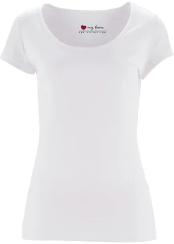 bonprix bonprix Camiseta ajustada Blanco Discount