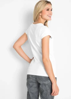 bonprix bonprix Camiseta ajustada Blanco Discount