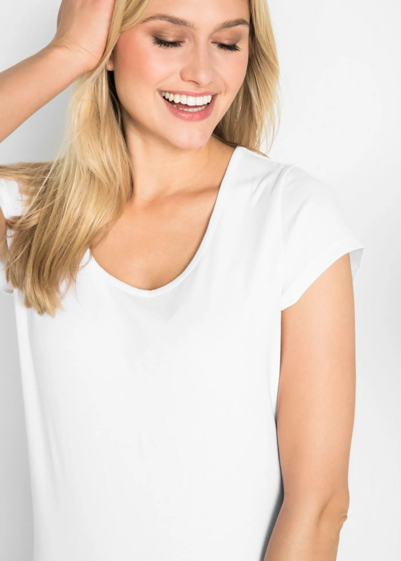bonprix bonprix Camiseta ajustada Blanco Discount