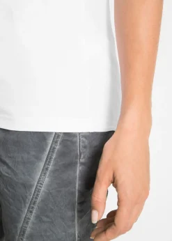 bonprix bonprix Camiseta ajustada Blanco Discount
