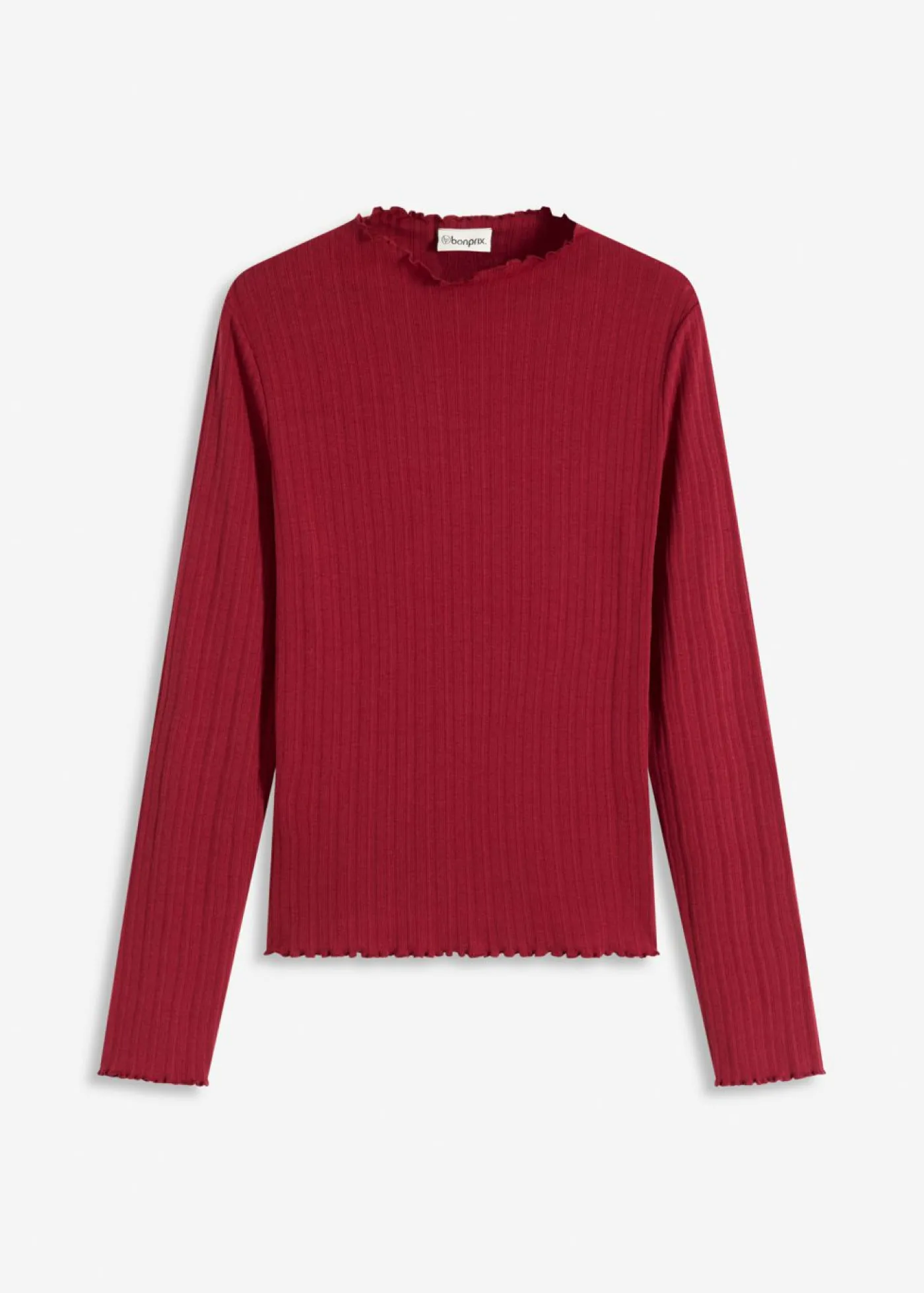 bonprix bonprix Camiseta ajustada de canalé Rojo Clearance