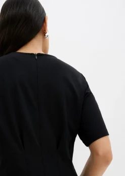 bonprix bonprix Camiseta ajustada de cómodo Punto di Roma Negro