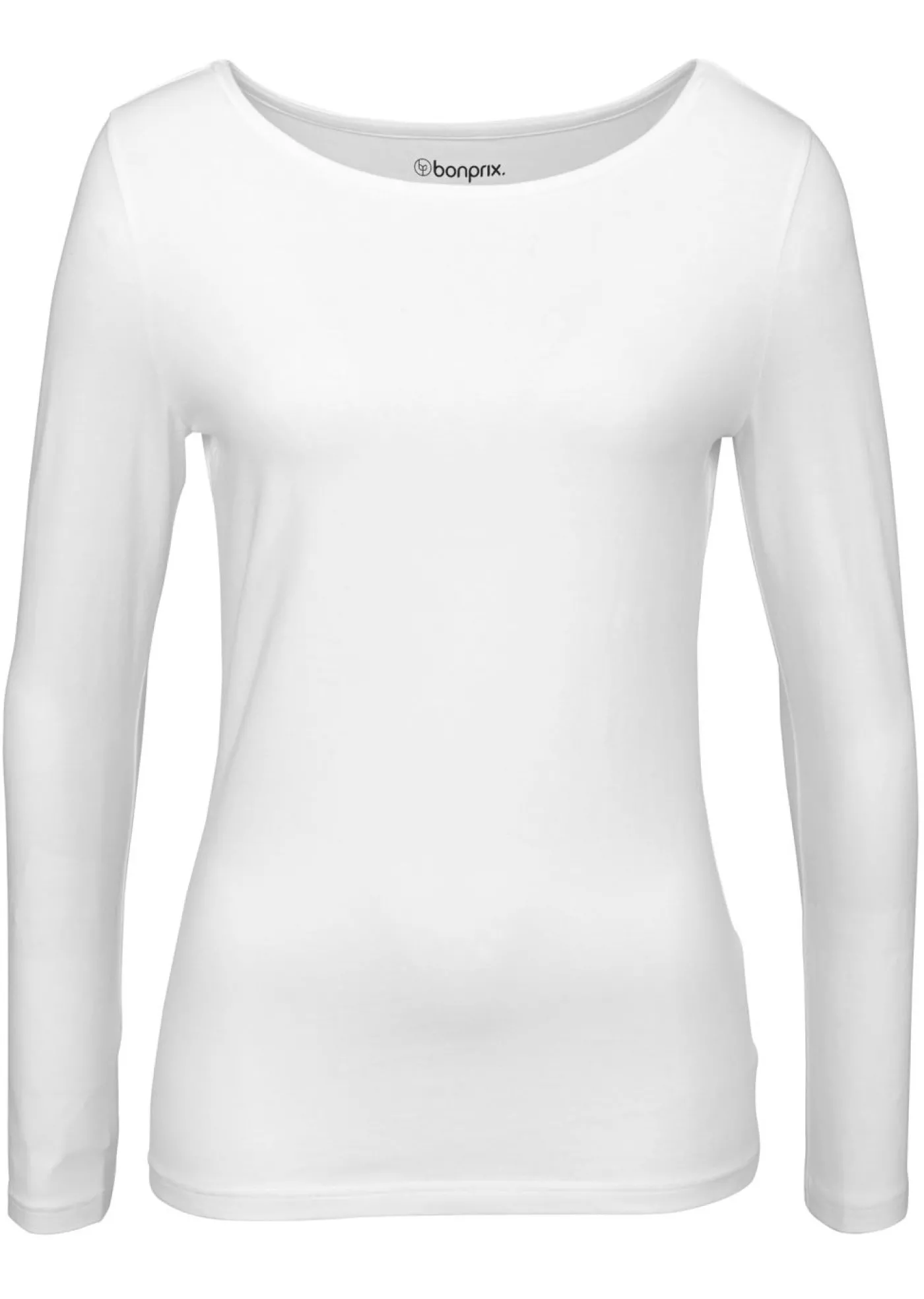 bonprix bonprix Camiseta ajustada de manga larga Blanco Best
