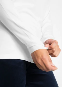 bonprix bonprix Camiseta ajustada de manga larga Blanco Best