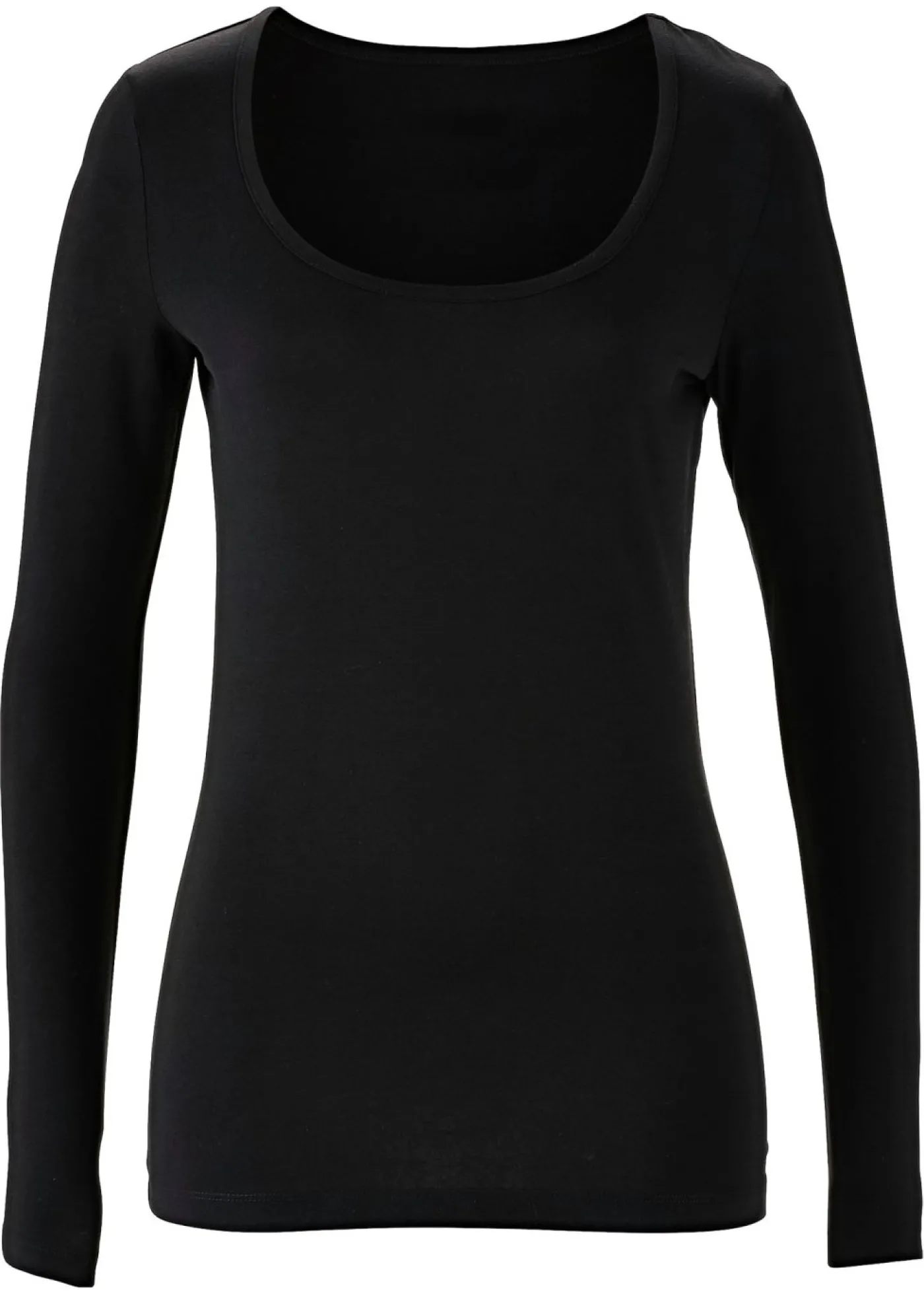 bonprix bonprix Camiseta ajustada de manga larga Negro New