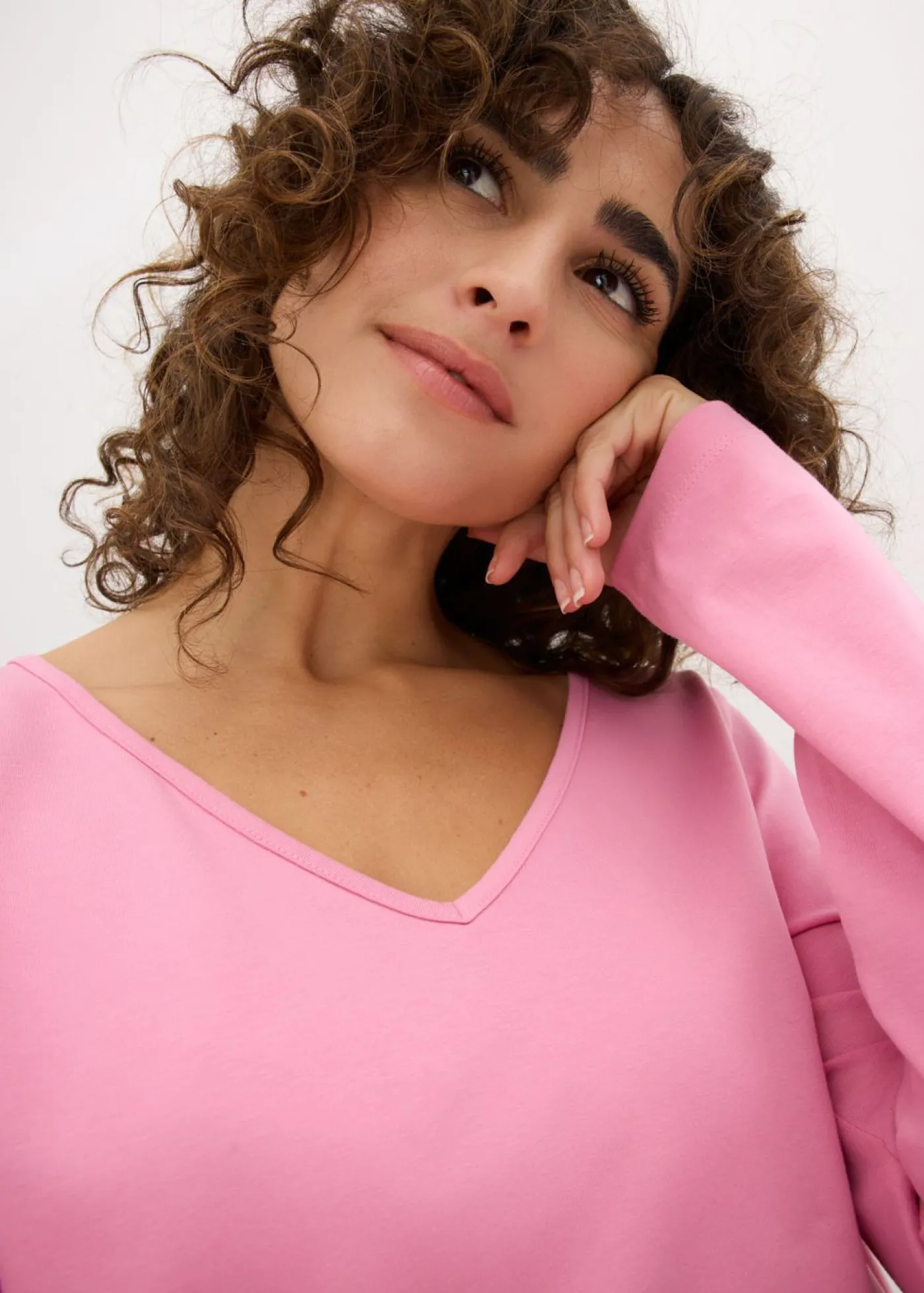 bonprix bonprix Camiseta ajustada de manga larga (2 unidades) Rosa orquídea+negro Clearance