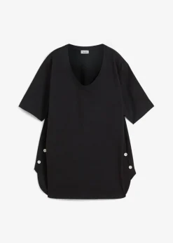 bonprix bonprix Camiseta ancha de algodón orgánico Negro New