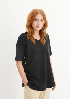 bonprix bonprix Camiseta ancha de algodón orgánico Negro New