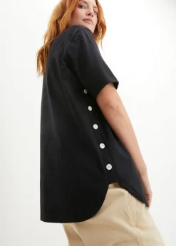 bonprix bonprix Camiseta ancha de algodón orgánico Negro New