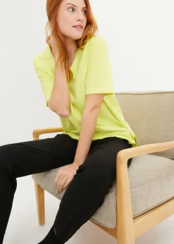 bonprix bonprix Camiseta ancha de algodón orgánico Verde lima Best