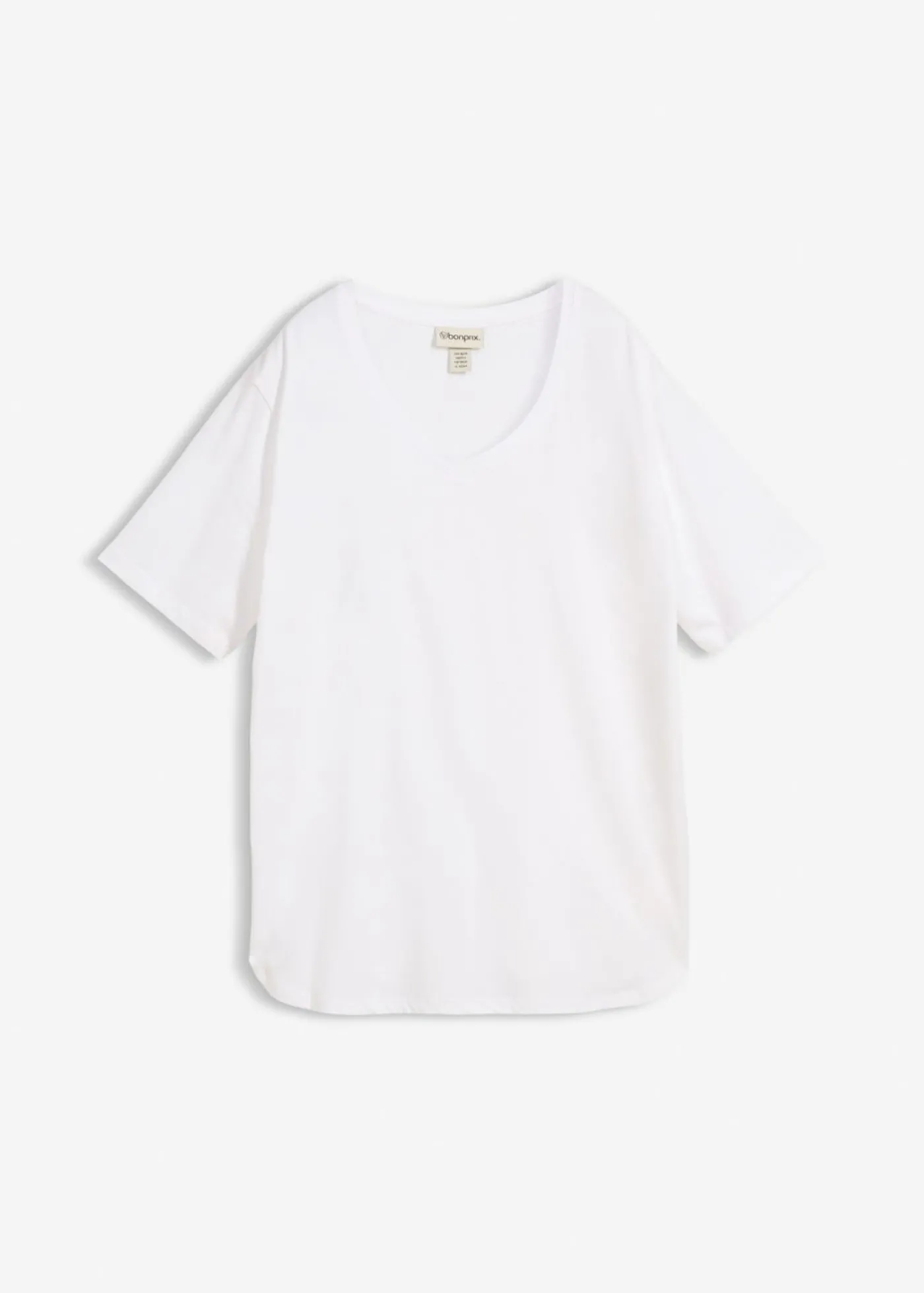 bonprix bonprix Camiseta ancha de algodón orgánico Blanco Clearance