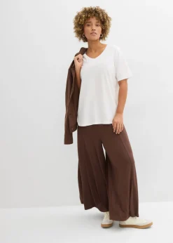 bonprix bonprix Camiseta ancha de algodón orgánico Blanco Clearance