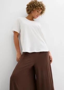 bonprix bonprix Camiseta ancha de algodón orgánico Blanco Clearance