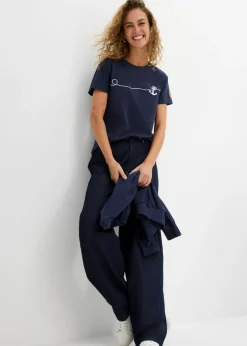 bonprix bonprix Camiseta bordada Azul marino