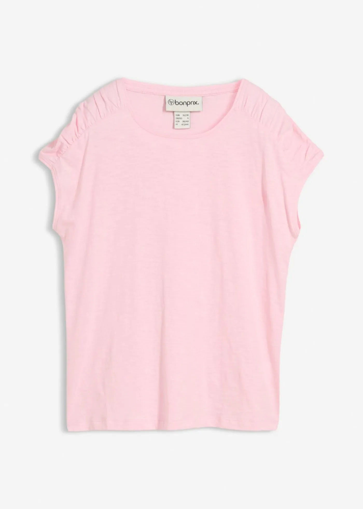 bonprix bonprix Camiseta boxy de manga corta rosa cristal Discount