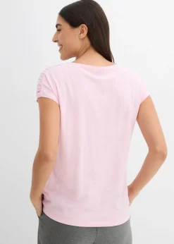 bonprix bonprix Camiseta boxy de manga corta rosa cristal Discount