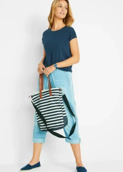 bonprix bonprix Camiseta boxy de manga corta Azul oscuro