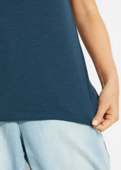 bonprix bonprix Camiseta boxy de manga corta Azul oscuro