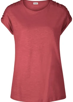 bonprix bonprix Camiseta boxy de manga corta Marrón rojizo Discount