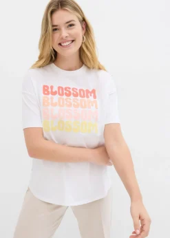 bonprix bonprix Camiseta boxy oversize de algodón orgánico Blanco New