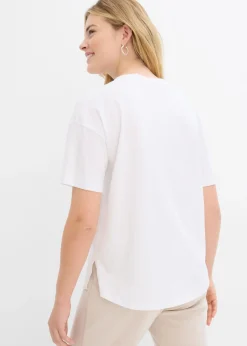 bonprix bonprix Camiseta boxy oversize de algodón orgánico Blanco New