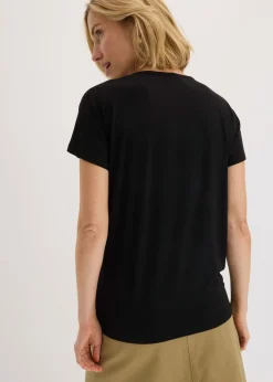 bonprix bonprix Camiseta con anillo decorativo Negro Best