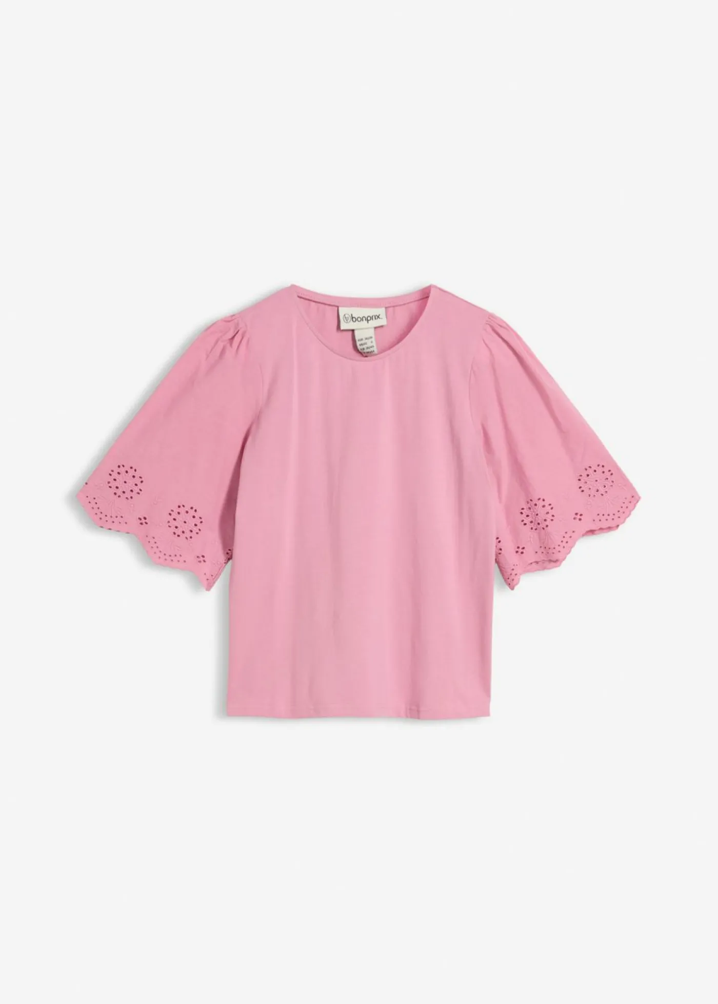 bonprix bonprix Camiseta con bordado calado Malva