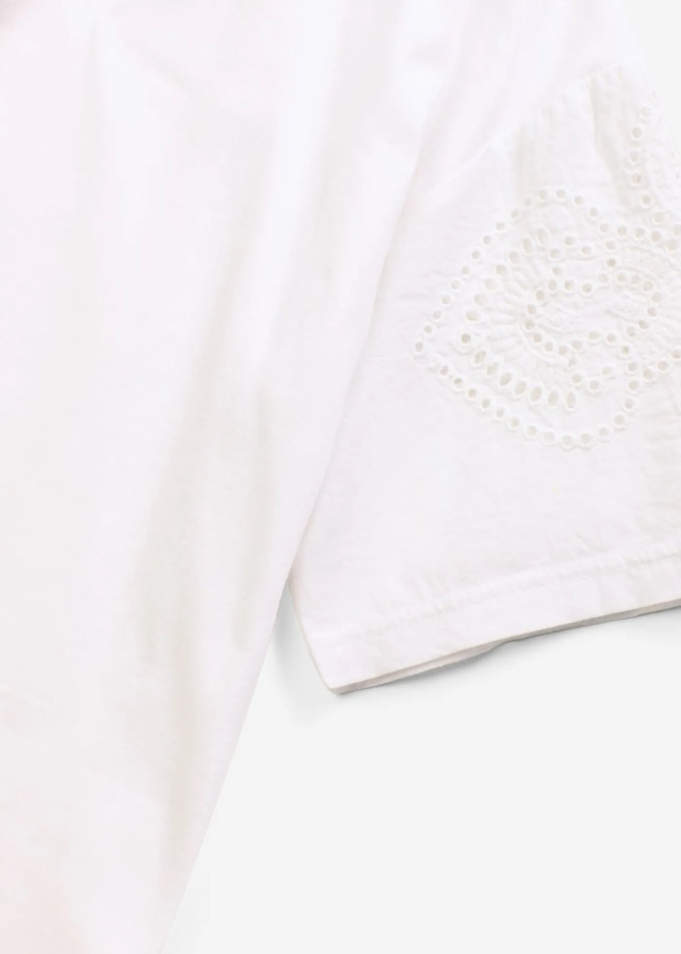 bonprix bonprix Camiseta con bordado calado Blanco Best