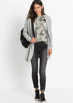 bonprix Disney Camiseta con bordado de Mickey Mouse Verde/marrón de camuflaje Outlet