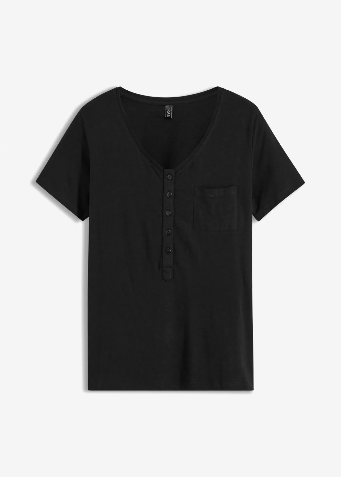 bonprix bonprix Camiseta con botones Negro Online