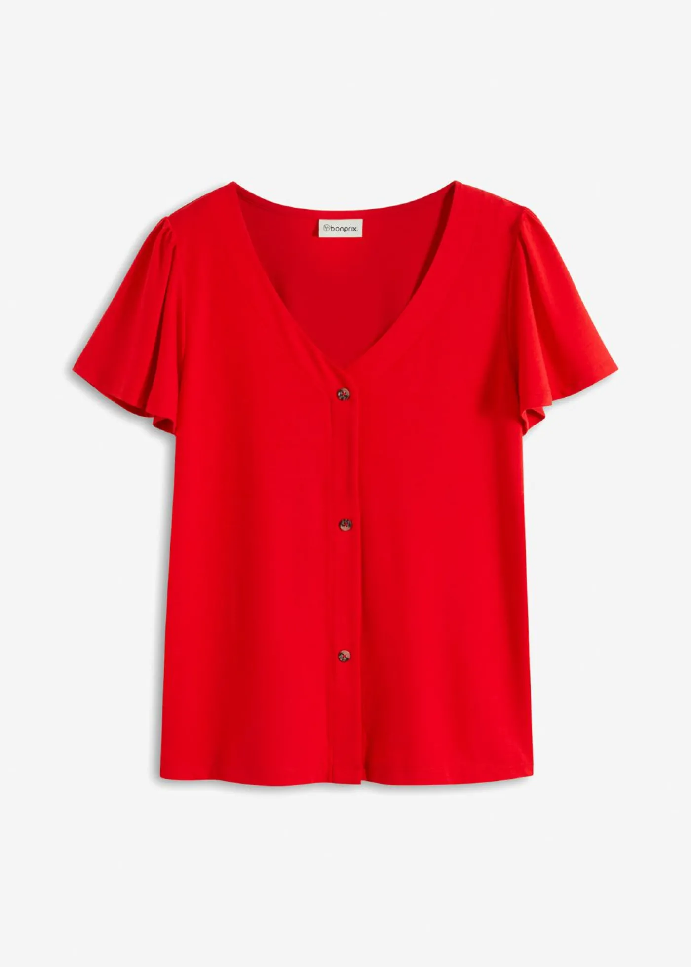 bonprix bonprix Camiseta con botones fresa Sale