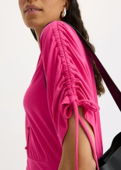 bonprix bonprix Camiseta con botones fucsia Sale