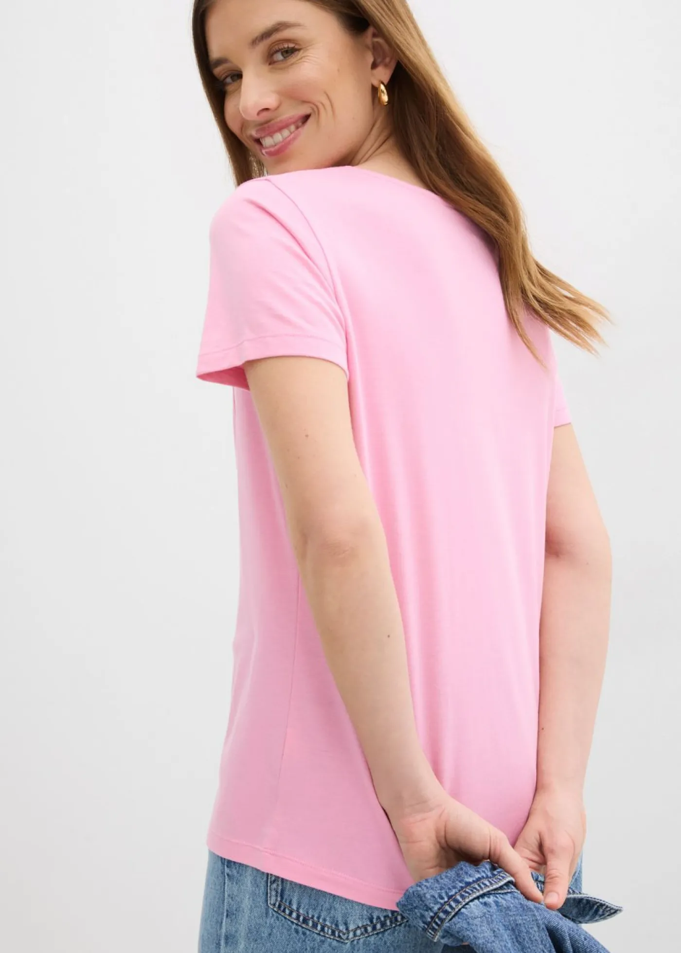 bonprix bonprix Camiseta con botones Rosa Online