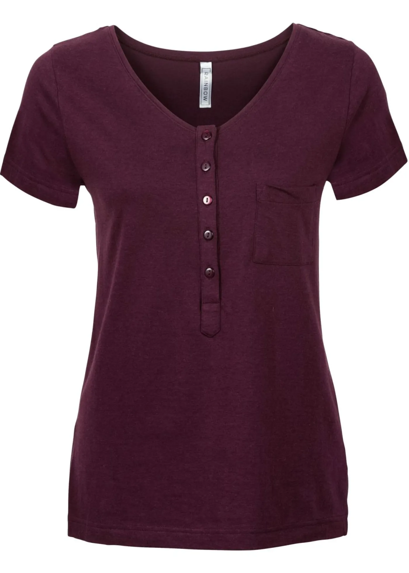 bonprix bonprix Camiseta con botones Burdeos New