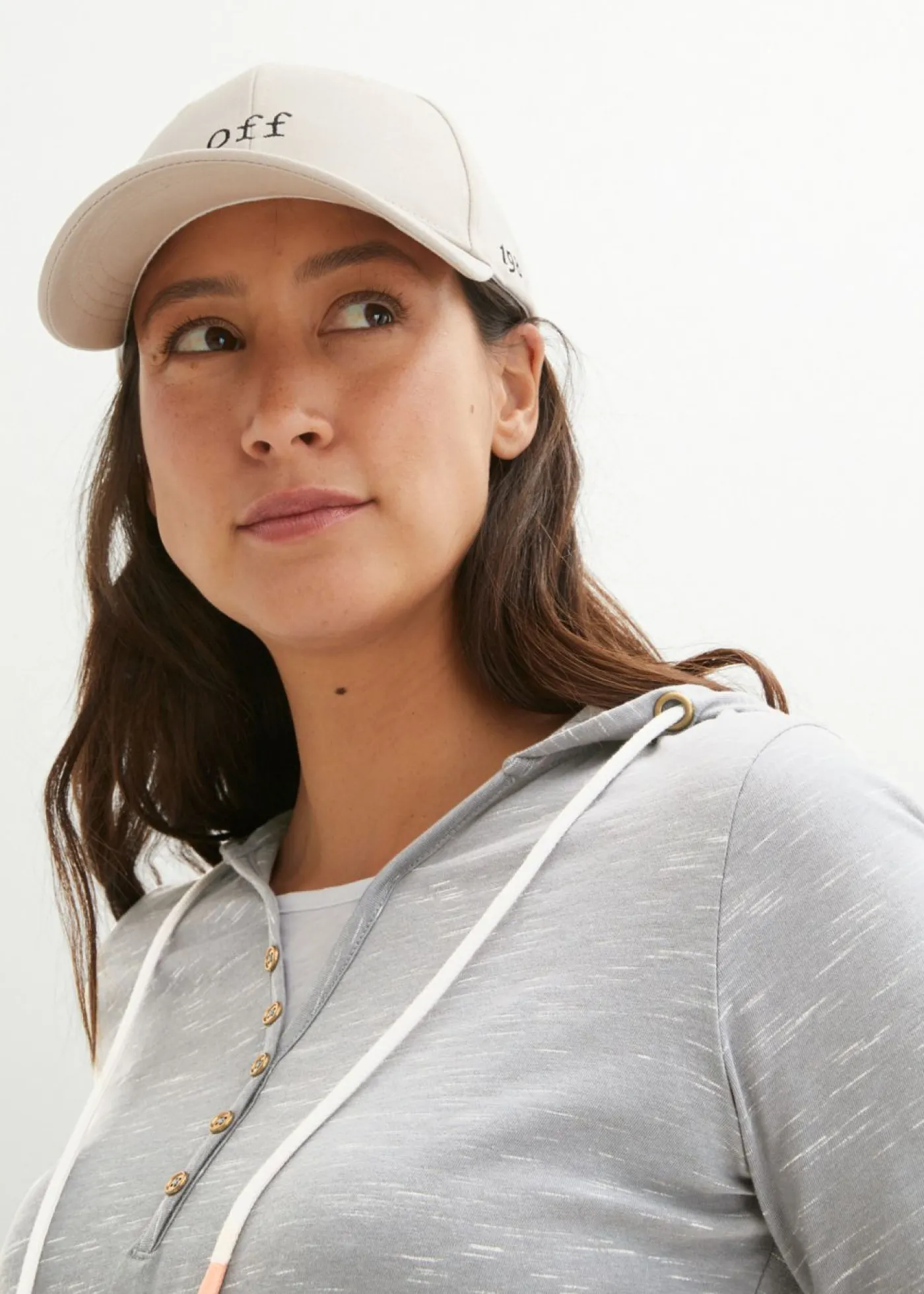 bonprix bonprix Camiseta con capucha Gris claro jaspeado Discount