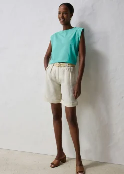 bonprix bonprix Camiseta con contenido de seda Verde agua Outlet