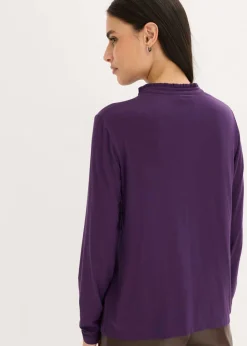bonprix bonprix Camiseta con cuello alto Lila oscuro Hot