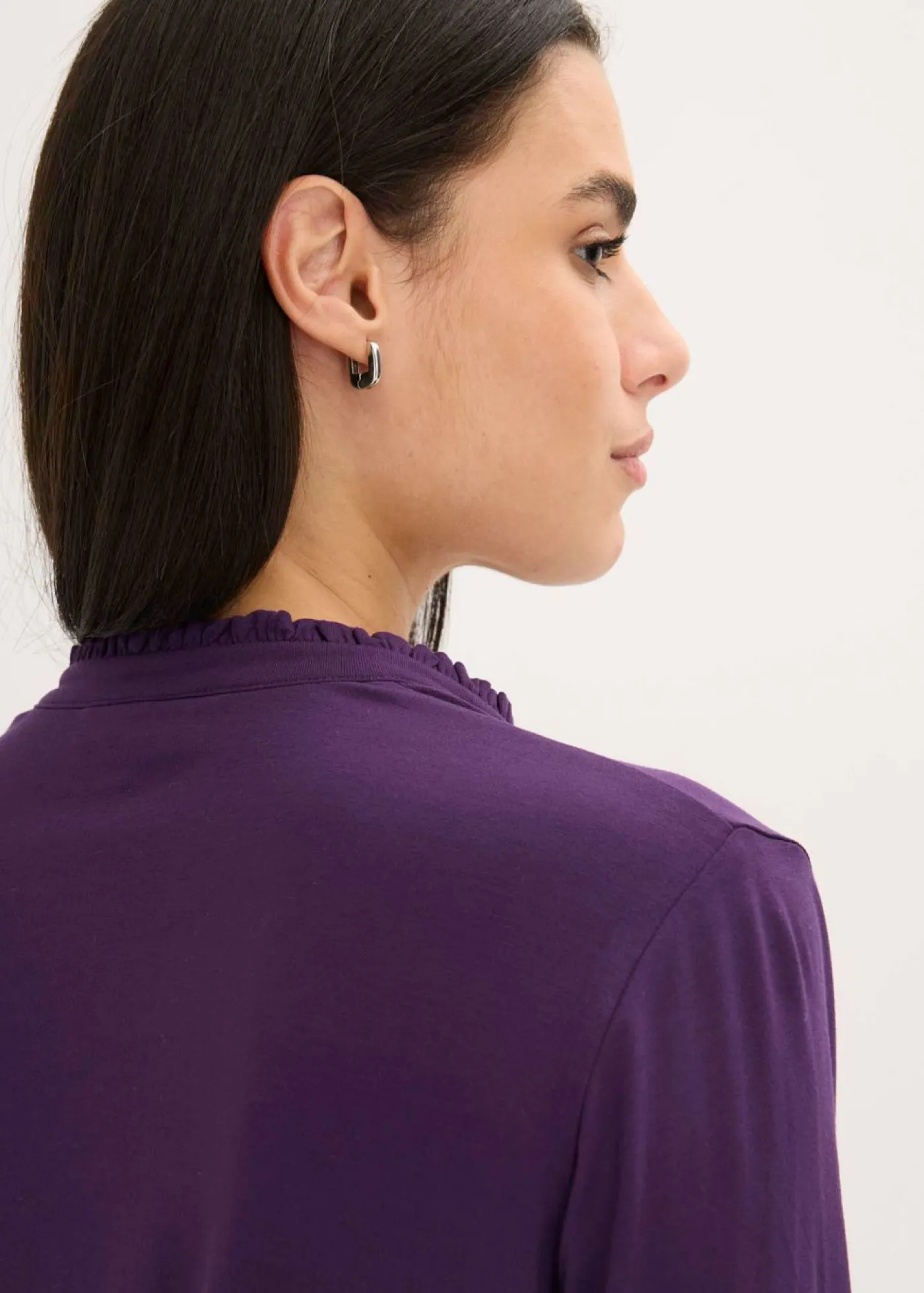 bonprix bonprix Camiseta con cuello alto Lila oscuro Hot