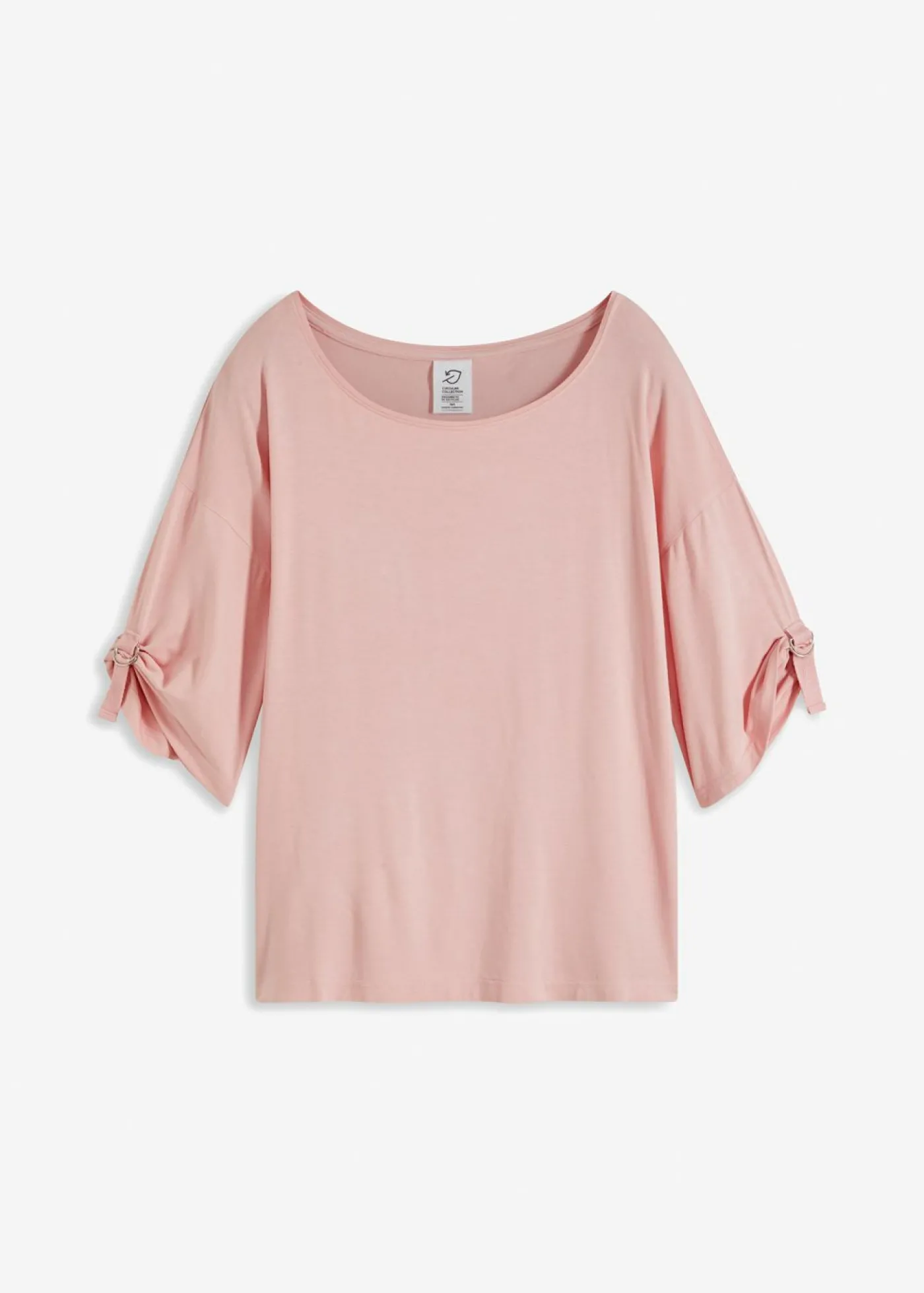 bonprix bonprix Camiseta con cuello barco rosa pastel Hot