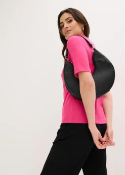 bonprix bonprix Camiseta con cuello chimenea Pink lady Hot
