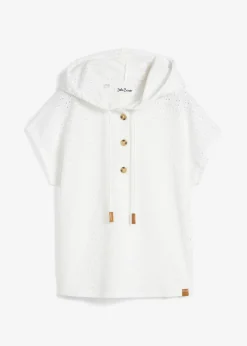 bonprix bonprix Camiseta con cuello henley Blanco New