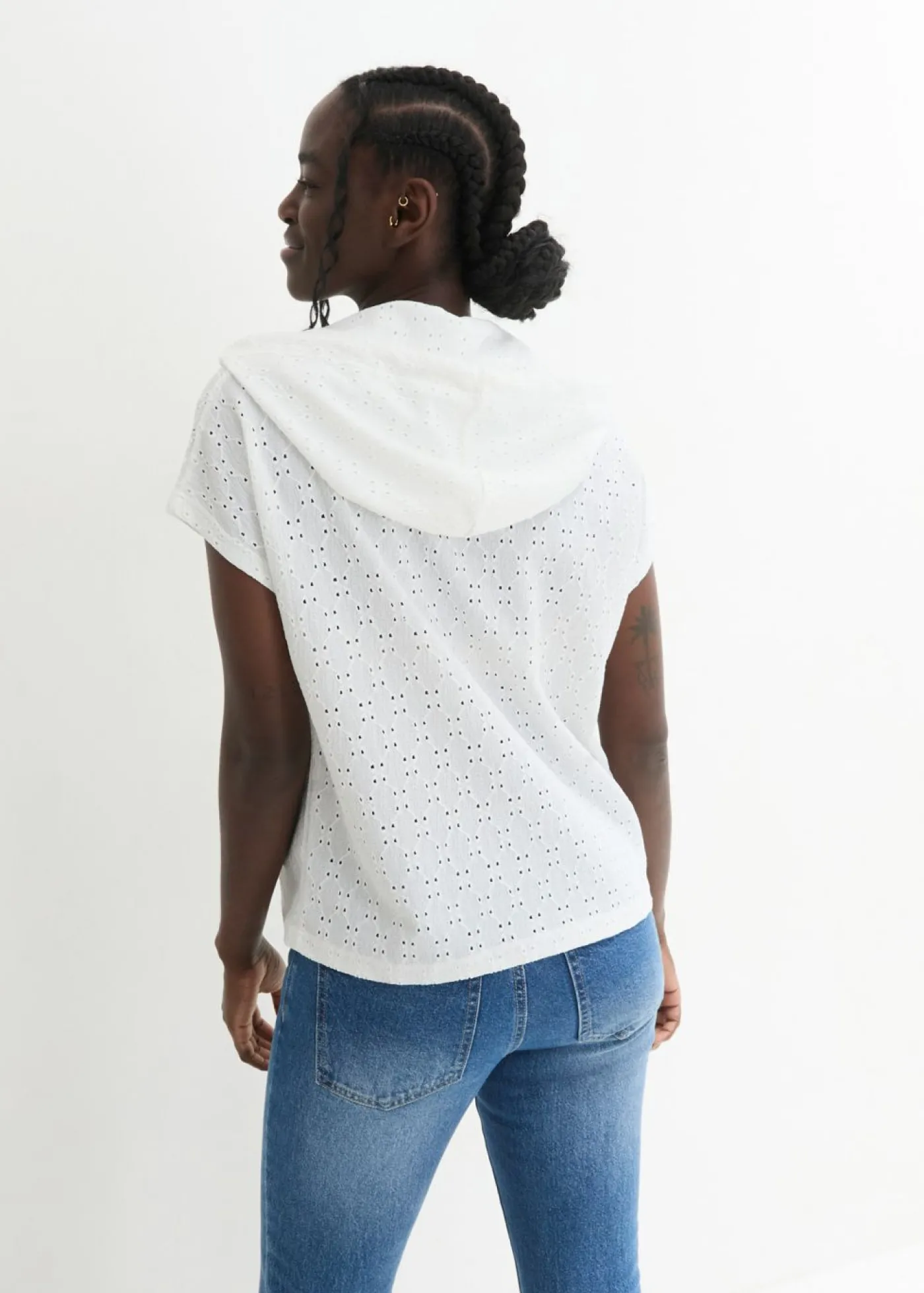 bonprix bonprix Camiseta con cuello henley Blanco New