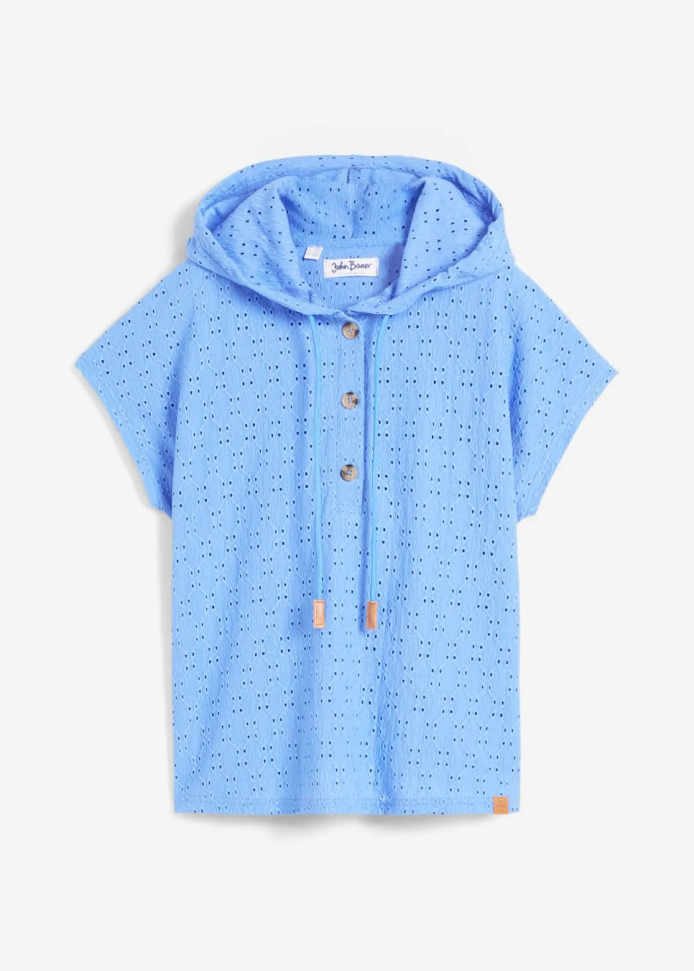 bonprix bonprix Camiseta con cuello henley azul provenzal Best