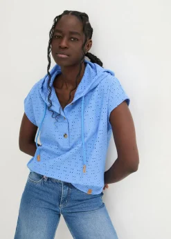 bonprix bonprix Camiseta con cuello henley azul provenzal Best