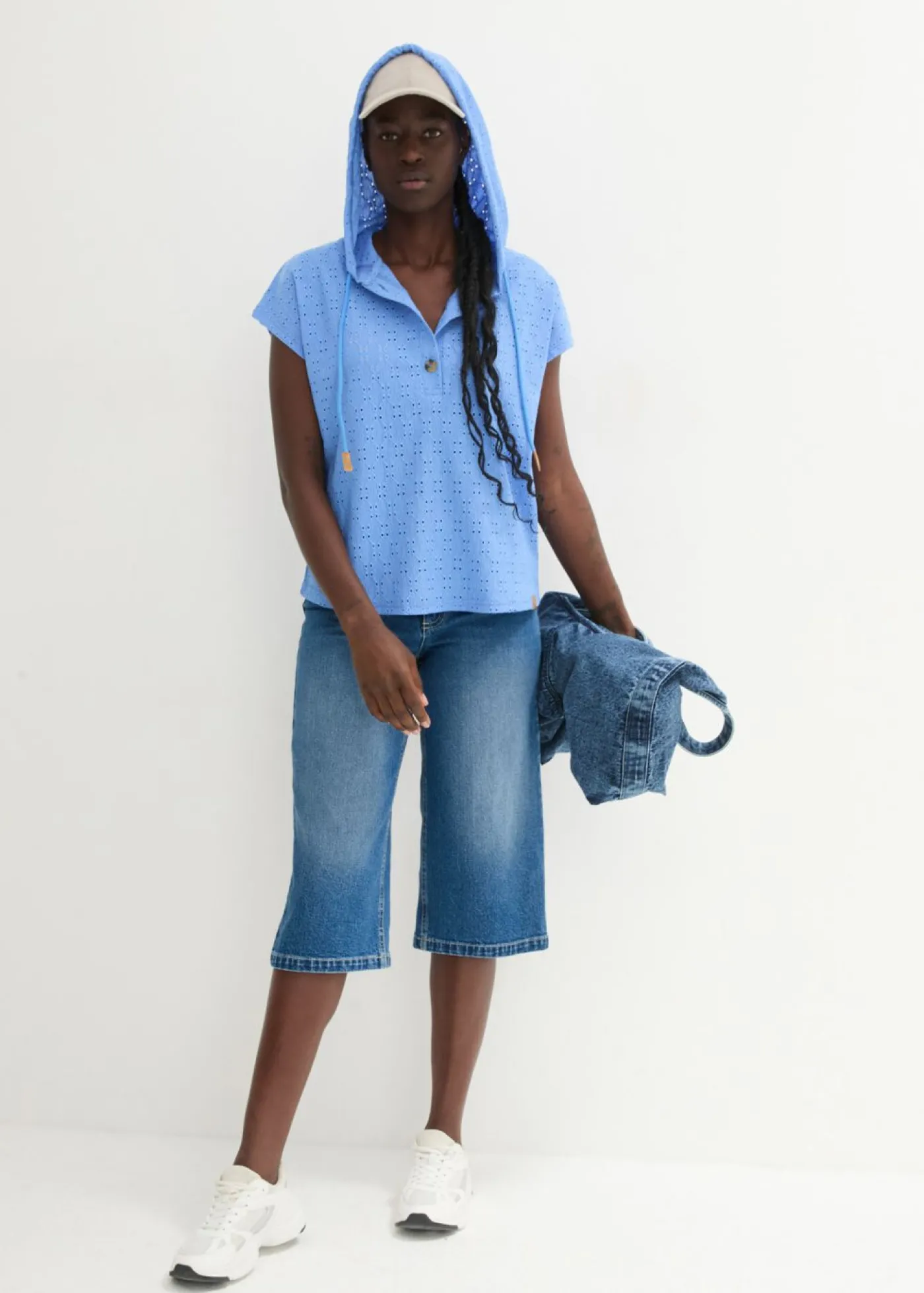bonprix bonprix Camiseta con cuello henley azul provenzal Best