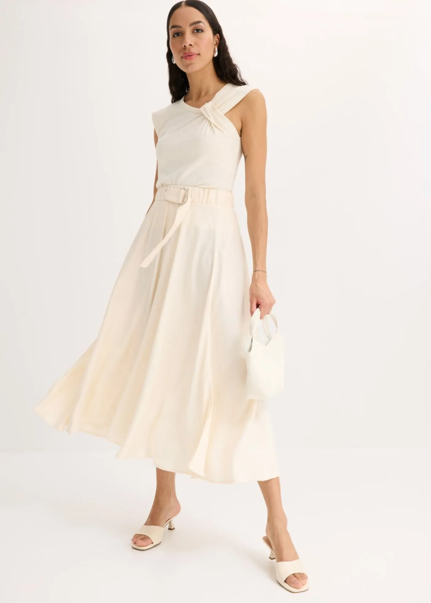 bonprix bonprix Camiseta con detalle de nudo Beige natural Best