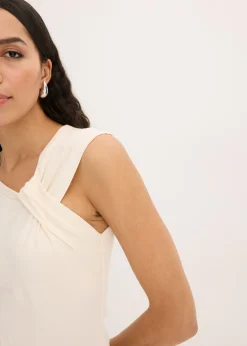 bonprix bonprix Camiseta con detalle de nudo Beige natural Best