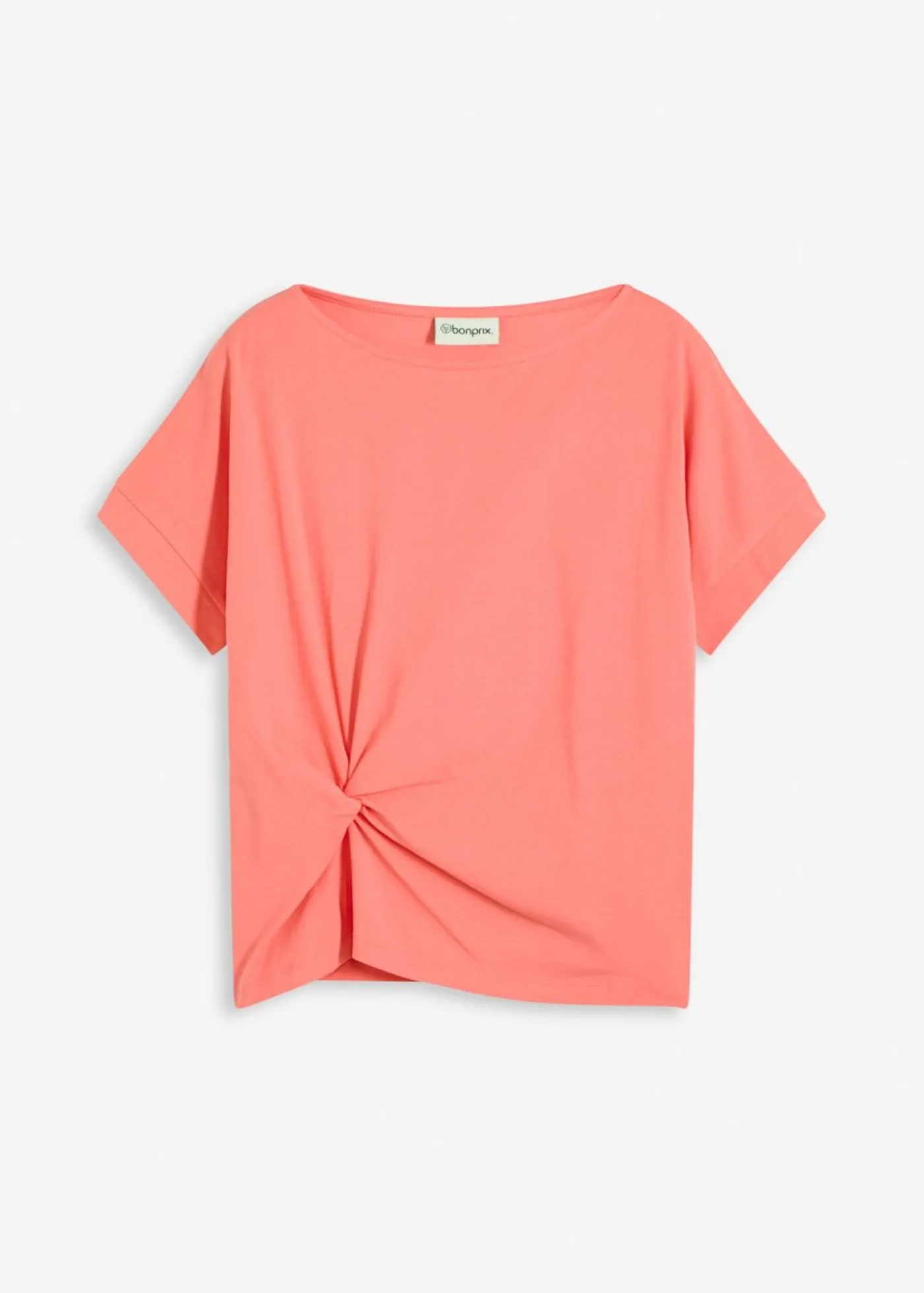 bonprix bonprix Camiseta con detalle de nudo Salmón claro Clearance